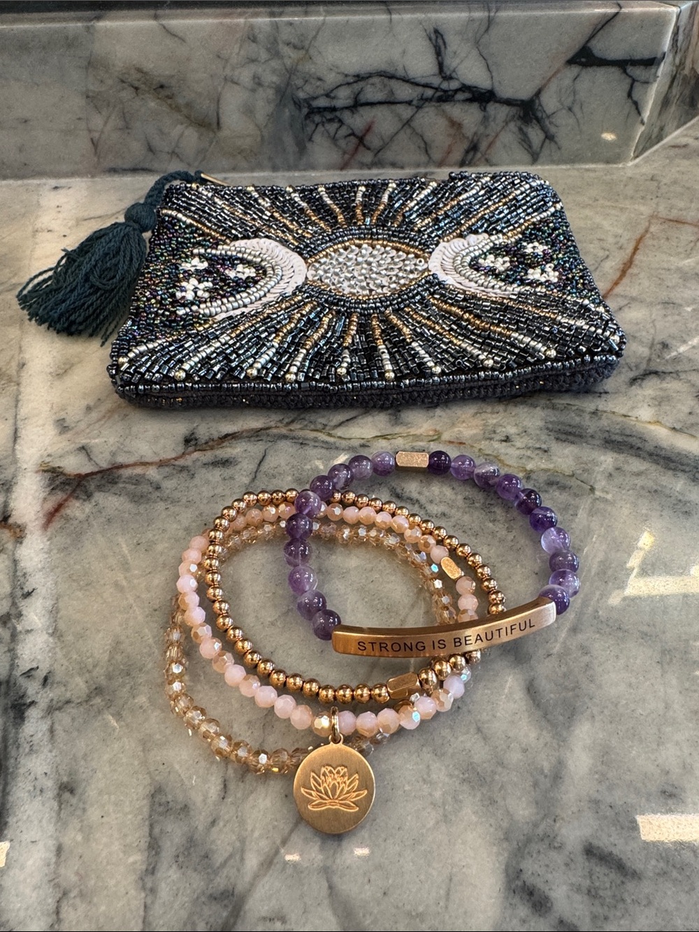 The Inspiration Co 4 Natural Gemstone Bracelet Stack
